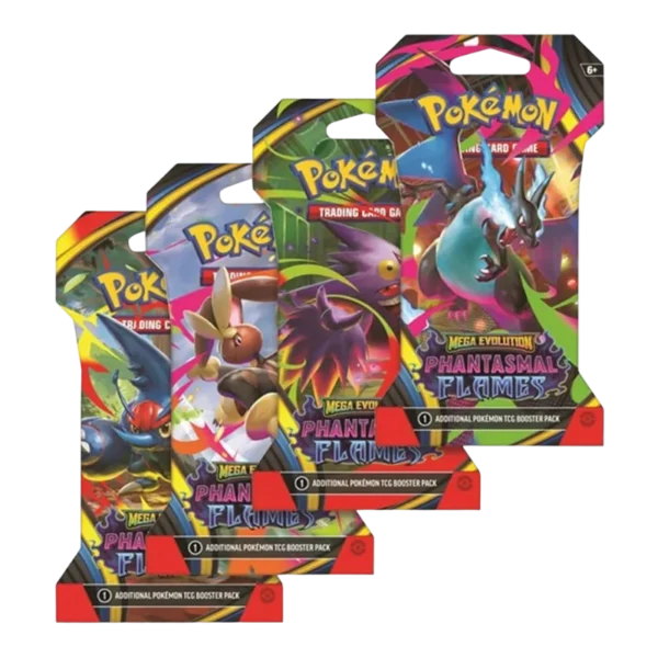 Pokemon Mega Evolution Phantasmal Flames Sleeved Booster Pack English TCG Kartu Pokemon Bahasa Inggris